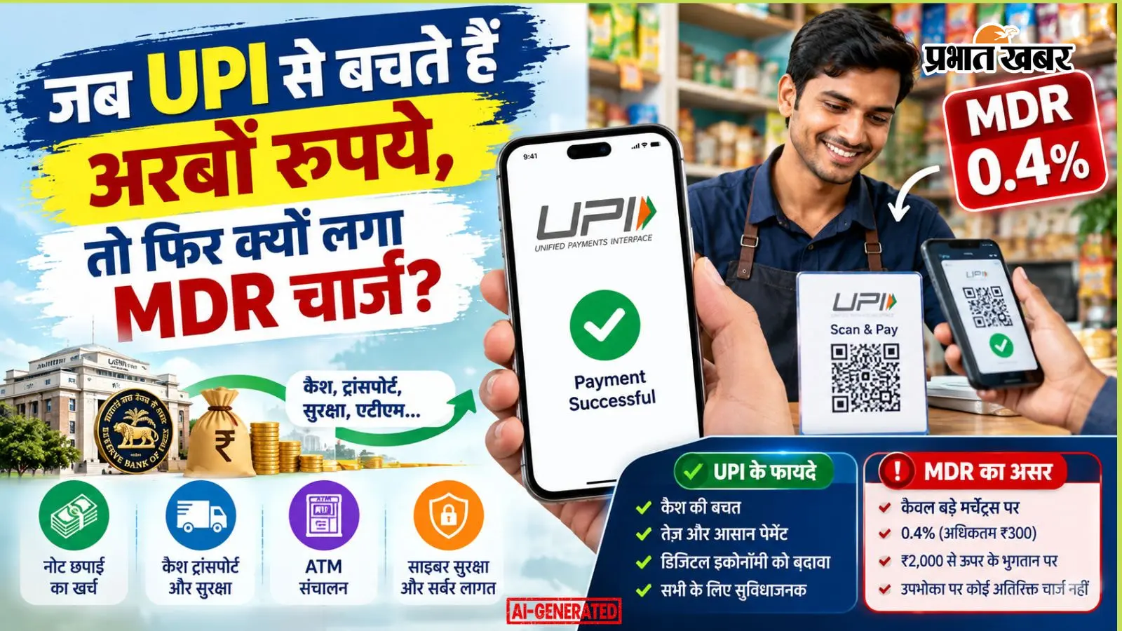 UPI MDR Fees Update: जब डिजिटल पेमेंट से सिस्टम के पैसे बचते हैं, तो अब मर्चेंट्स पर चार्ज क्यों? समझें पूरा इनसाइड कैलकुलेशन