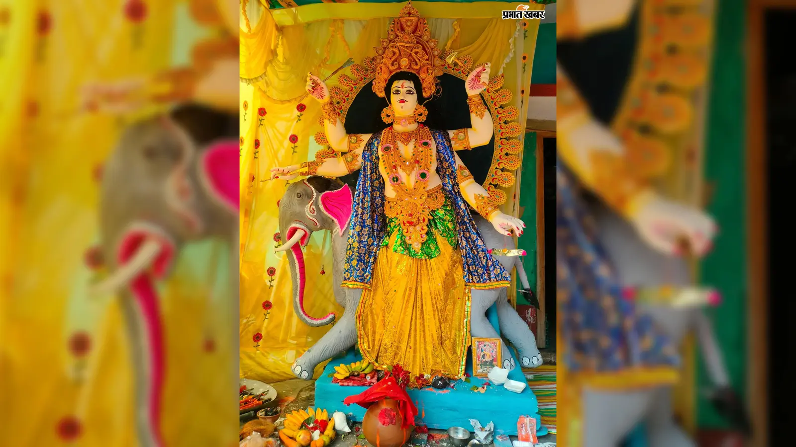 उधवा में हर्षोल्लास के साथ हुई बाबा विश्वकर्मा की पूजा
