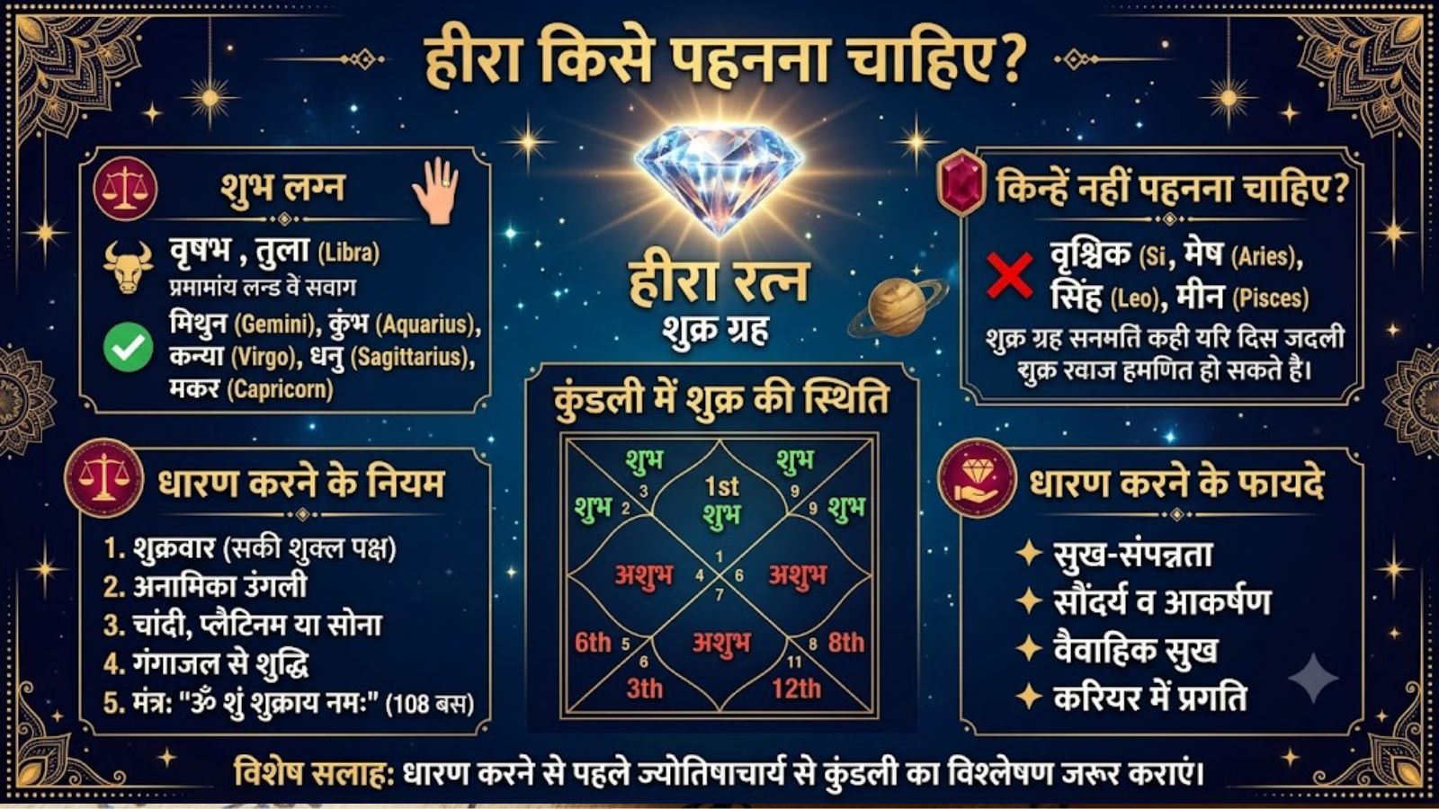 हीरा रत्न का इंफोग्राफिक (एआई)