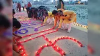 लखीसराय में परिया पोखर के तट पर 5001 दीपों से जगमगाया शहर, पीएम मोदी के जन्मदिन पर हुआ दीप प्रज्ज्वलन