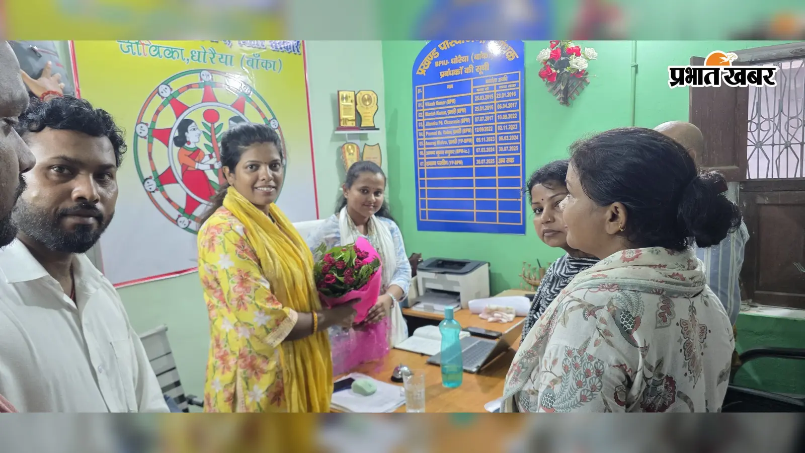 धोरैया जीविका कार्यालय में जिम्मेदारी बदली, स्वीटी कुमारी का स्वागत और शबाना परवीन की विदाई