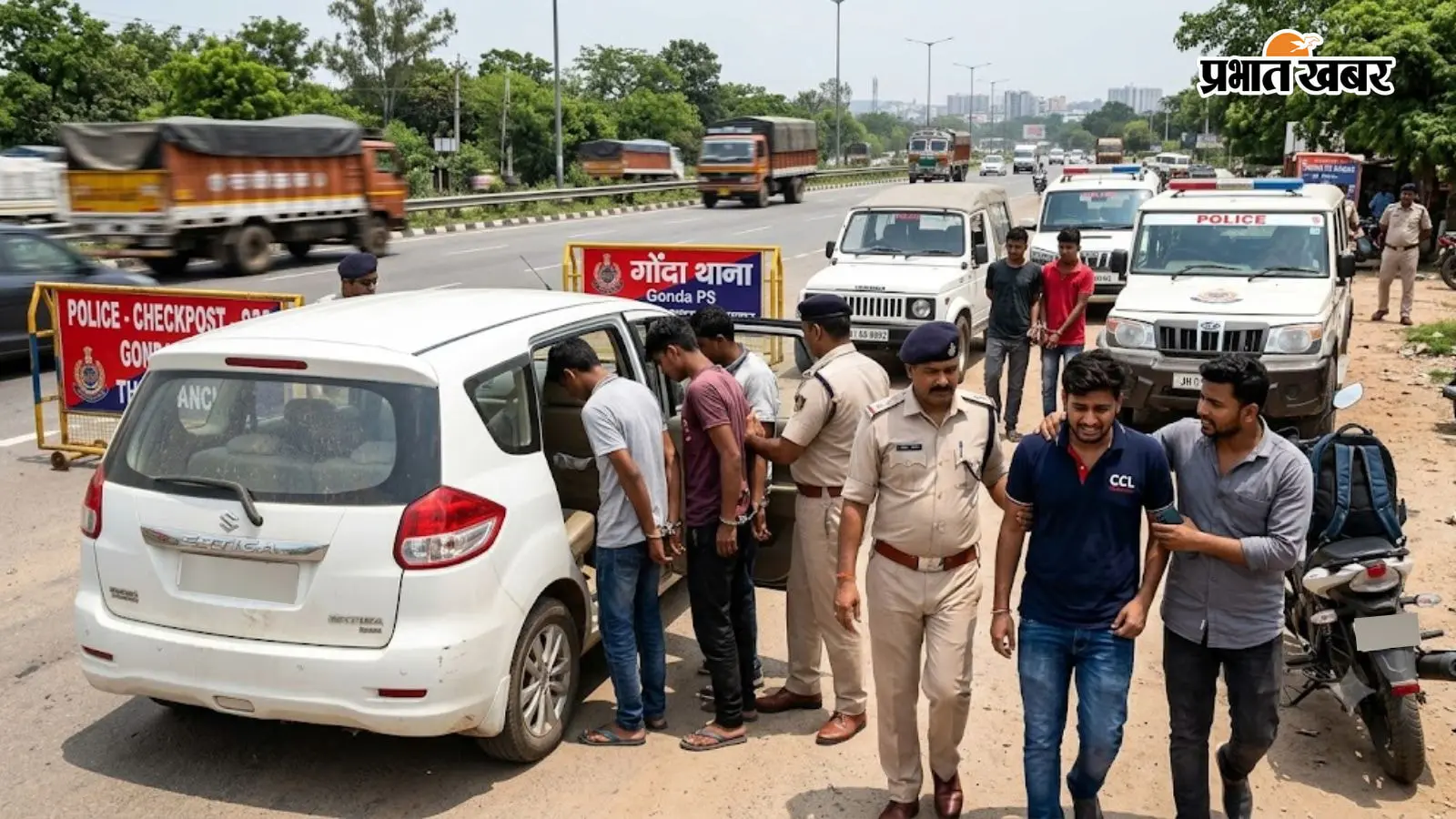 रांची के रॉक गार्डन के पास युवक का अपहरण, नाकेबंदी के बाद दो घंटे में पांच आरोपी गिरफ्तार
