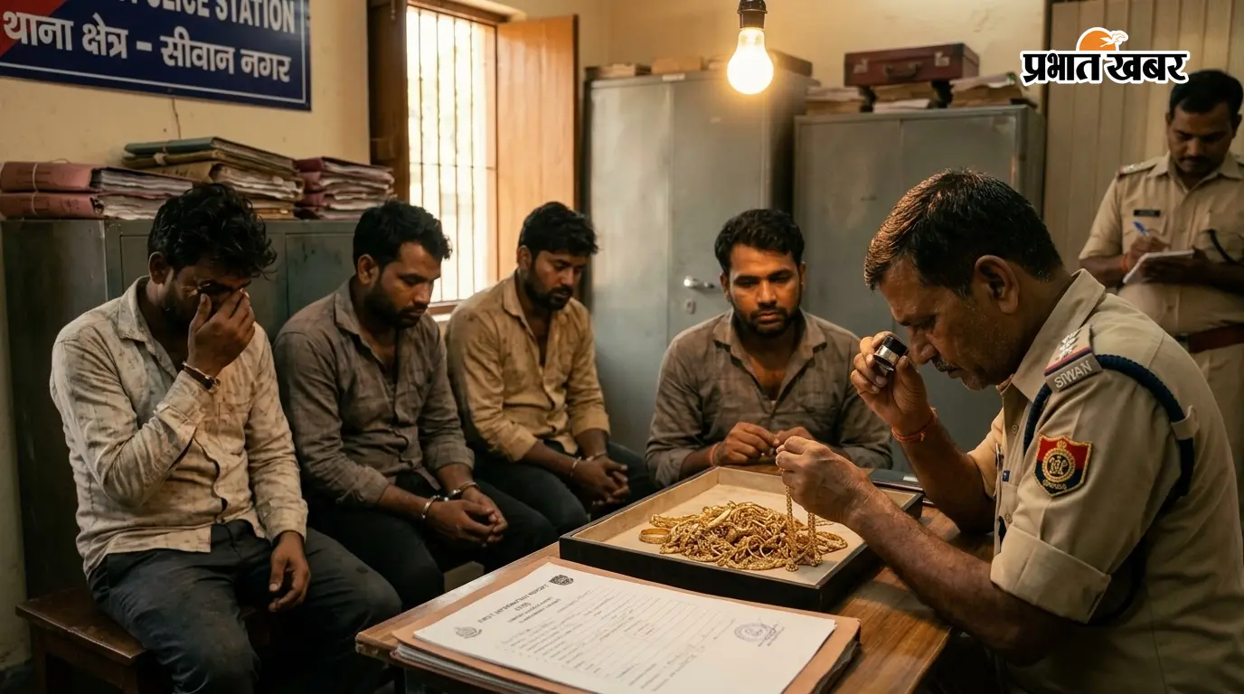 सीवान में दो रातों में हुई चोरी का खुलासा, भोरे के आभूषण खरीदार समेत चार अंतरजिला आरोपित गिरफ्तार
