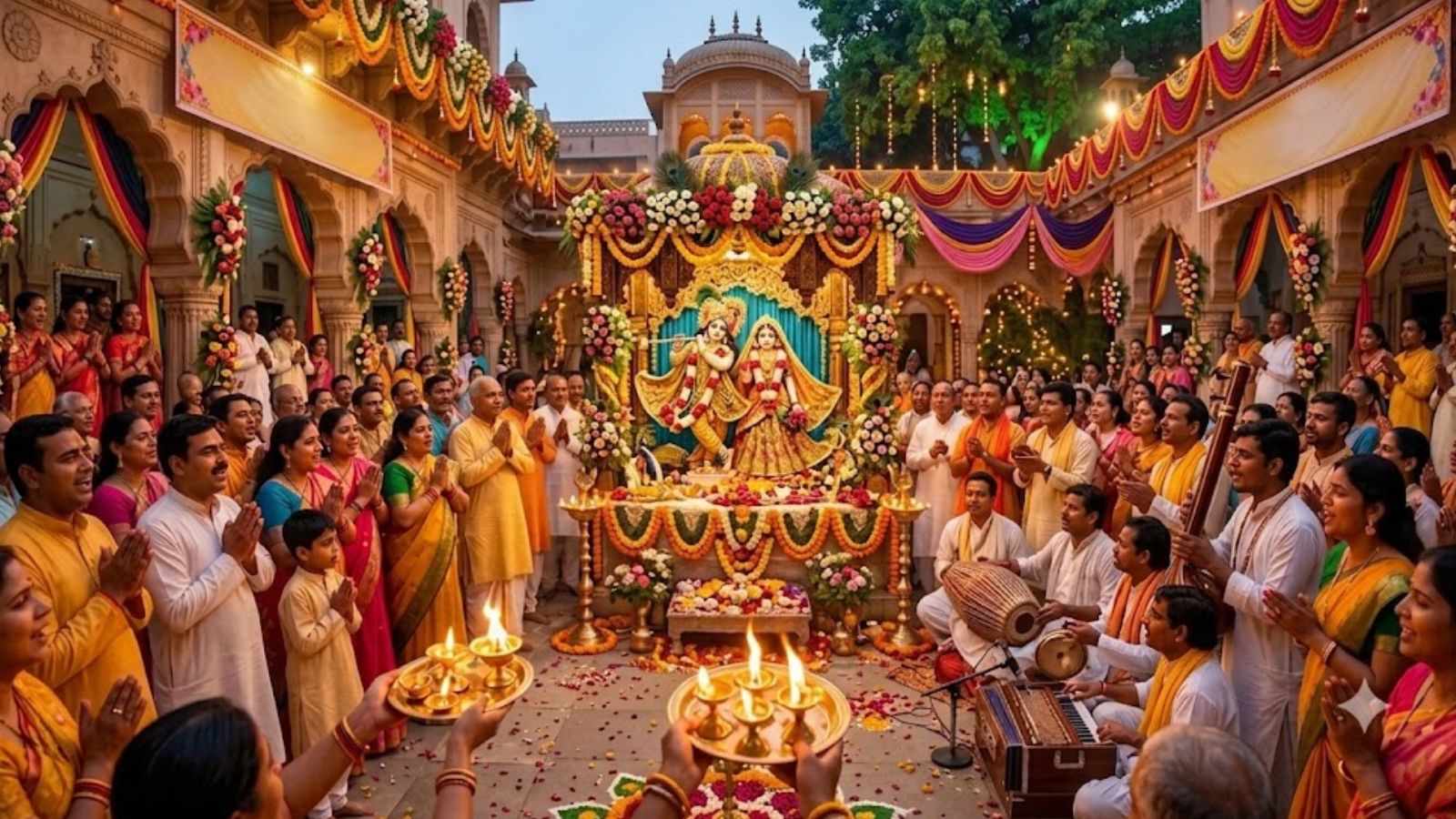 राधा अष्टमी पूजा की सांकेतिक तस्वीर (एआई)