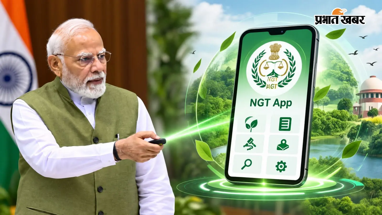 PM Modi ने लॉन्च किया NGT Mobile App, अब मोबाइल पर मिलेगी पर्यावरण से जुड़े केस की हर जरूरी जानकारी