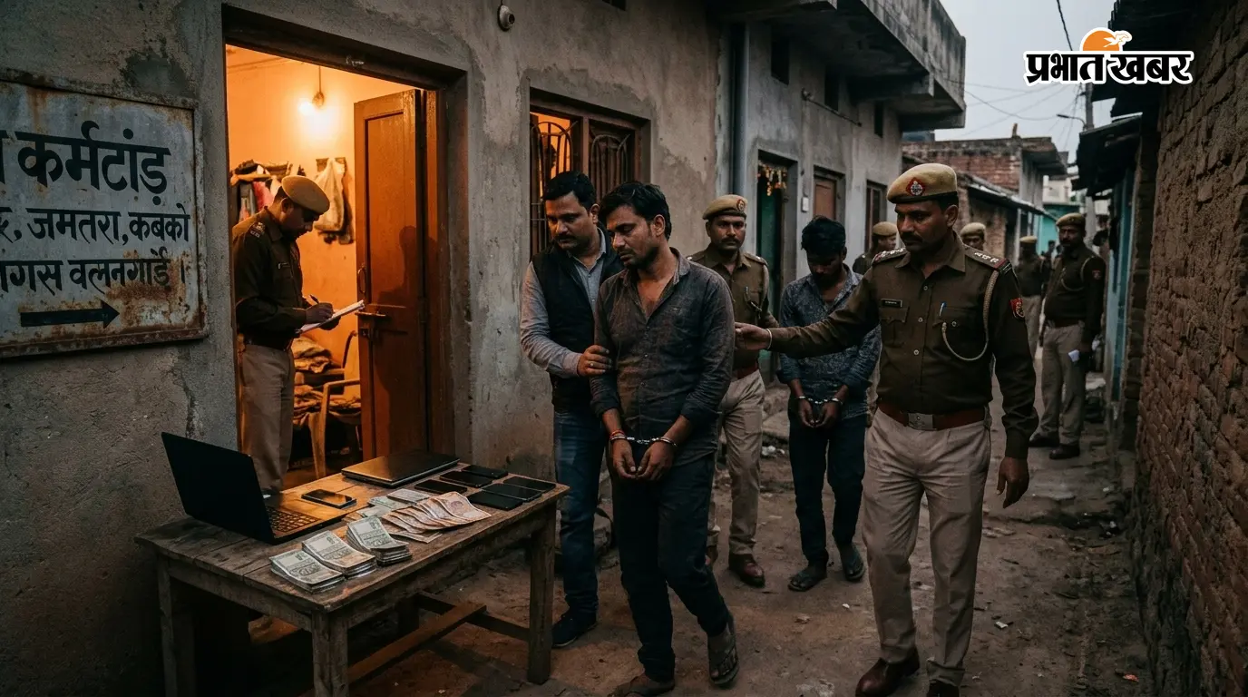 जामताड़ा में साइबर अपराध पर बड़ा एक्शन, 4 आरोपी गिरफ्तार; ₹2.20 लाख कैश जब्त