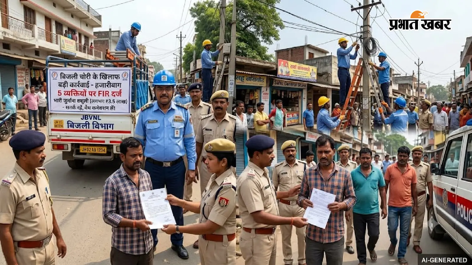हजारीबाग में बिजली चोरी के खिलाफ बड़ी कार्रवाई, 5 लोगों पर प्राथमिकी दर्ज और भारी जुर्माना
