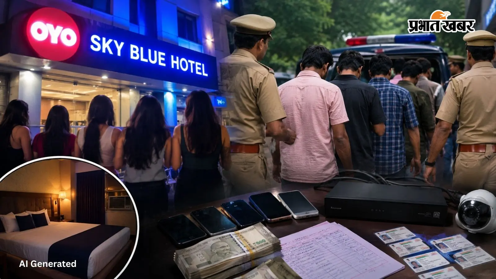 अलीगढ़ में OYO होटल की आड़ में चल रहे देह व्यापार का भंडाफोड़, संचालक समेत 7 गिरफ्तार, 7 युवतियां रेस्क्यू