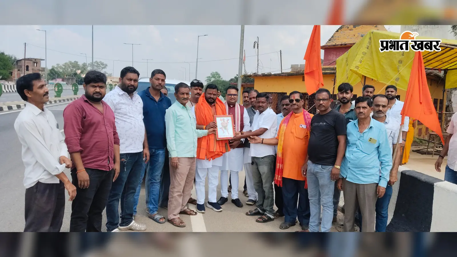 भरनो में बजरंग दल के राष्ट्रीय संयोजक किशन प्रजापत का भव्य स्वागत