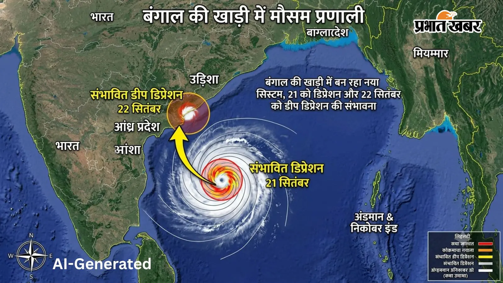 बंगाल की खाड़ी में बन रहा लो प्रेशर एरिया, 21-22 सितंबर को तेज होगी बारिश, IMD ने मछुआरों को किया अलर्ट