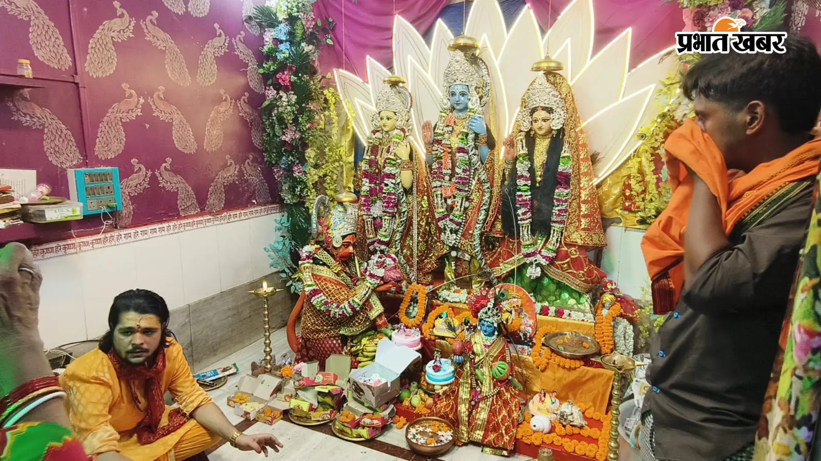 नलहाटी के राम मंदिर में धूमधाम से मनी राधाष्टमी, हरिनाम संकीर्तन में उमड़े श्रद्धालु