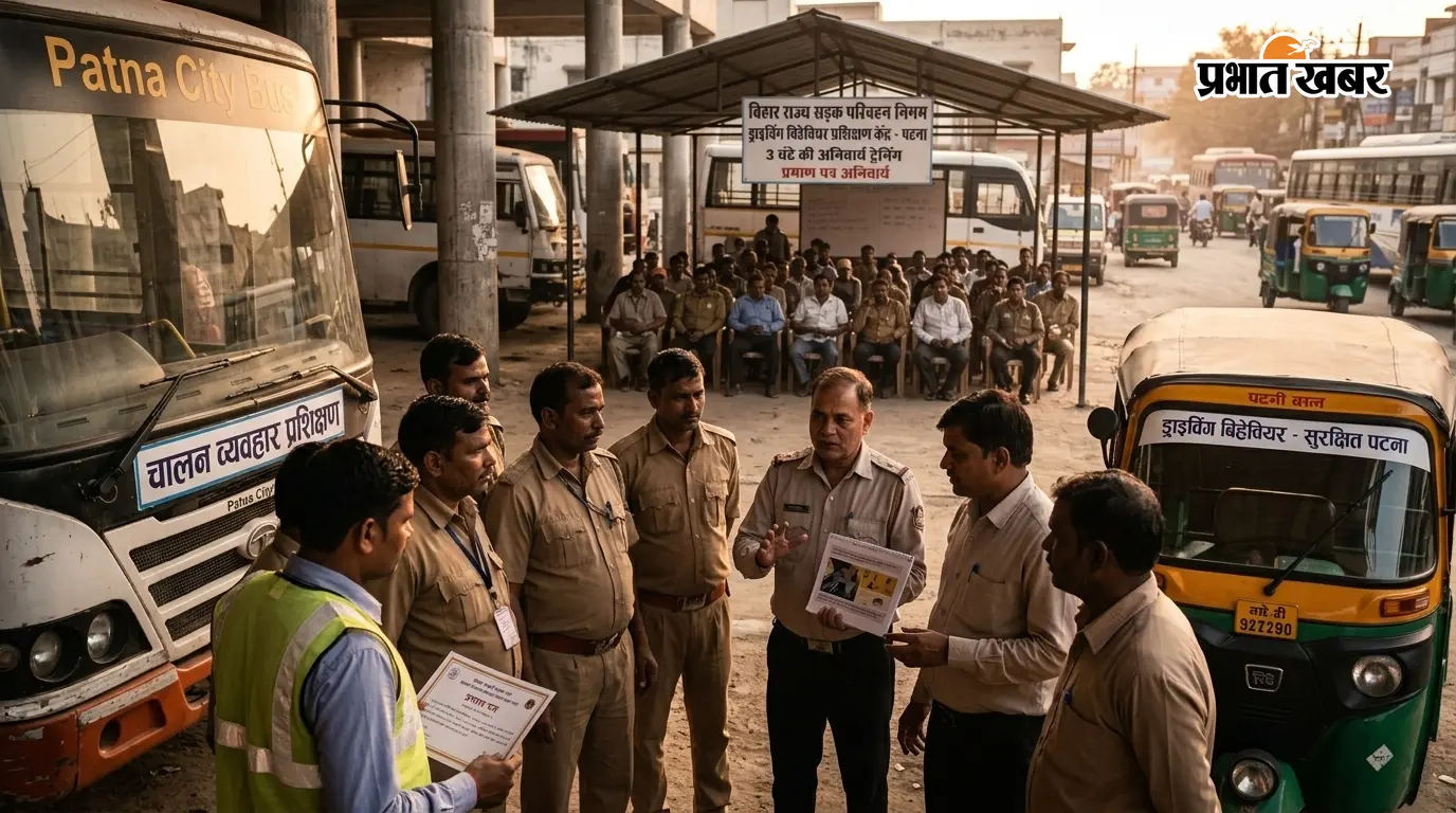 पटना में बस-ऑटो चालकों को सिखाया जाएगा 'ड्राइविंग बिहेवियर': 3 घंटे की ट्रेनिंग अनिवार्य, पूरा करने पर मिलेगा प्रमाण पत्र