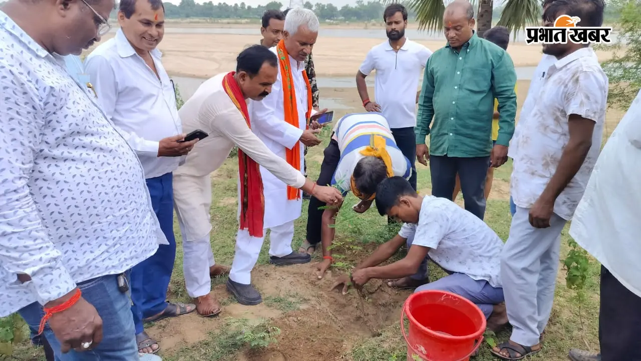गया : गुरुआ के बाबा बैजूधाम में सैकड़ों पौधे लगाए गए, सेवा संकल्प पखवाड़ा में लिया पर्यावरण संरक्षण का संकल्प