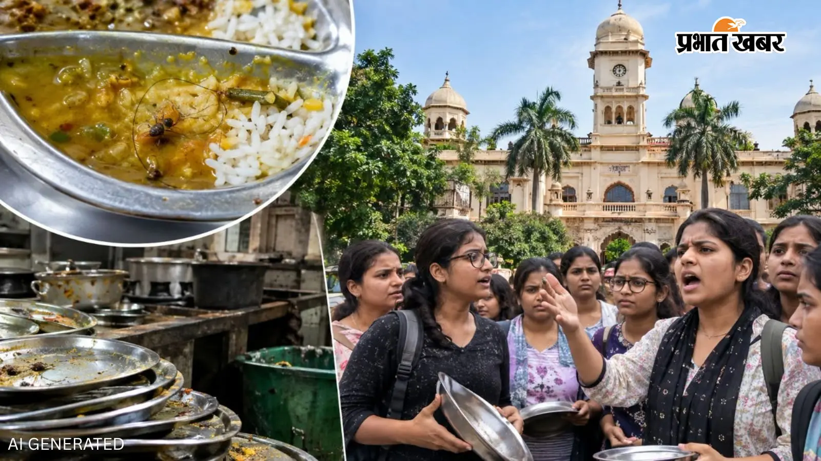 40 हजार फीस, थाली में कीड़े-बाल का आरोप! लखनऊ यूनिवर्सिटी के कैलाश हॉस्टल में हंगामा, Congress ने BJP सरकार को घेरा