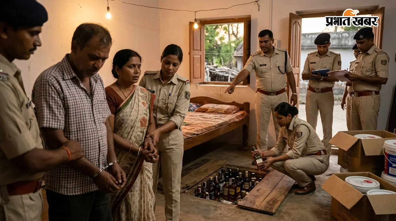 बेतिया में घर में छिपाकर रखी थी विदेशी शराब, पुलिस पहुंची तो खुल गया राज, पति-पत्नी गिरफ्तार