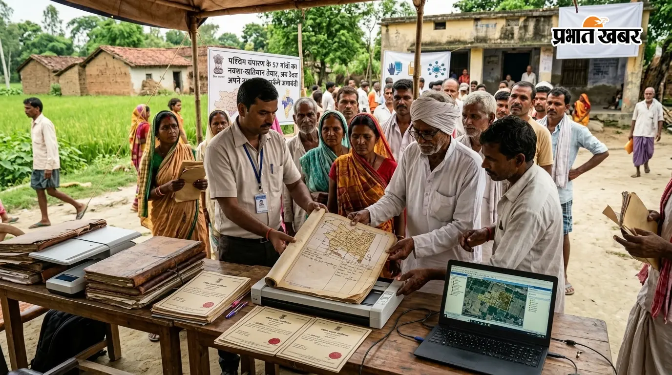पश्चिम चंपारण के 57 गांवों का नक्शा-खतियान तैयार, अब रैयत अपने नाम से करा सकेंगे जमाबंदी