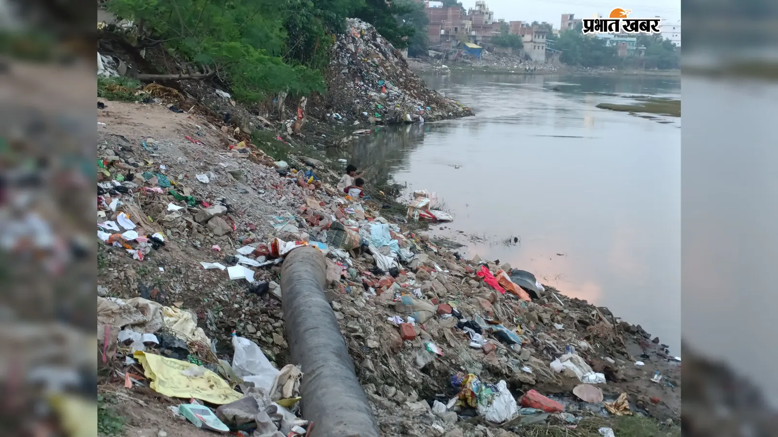 जहानाबाद : शहर में नदी के किनारे लगा है कूड़े का अंबार, स्वच्छता अभियान की निकली हवा