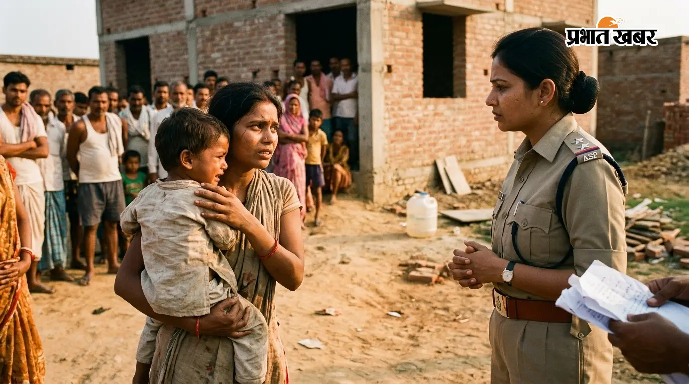 आवास योजना की जांच के बाद बढ़ा विवाद, तीन साल के बच्चे पर पेट्रोल डालने का आरोप, ASP के पास पहुंचा परिवार