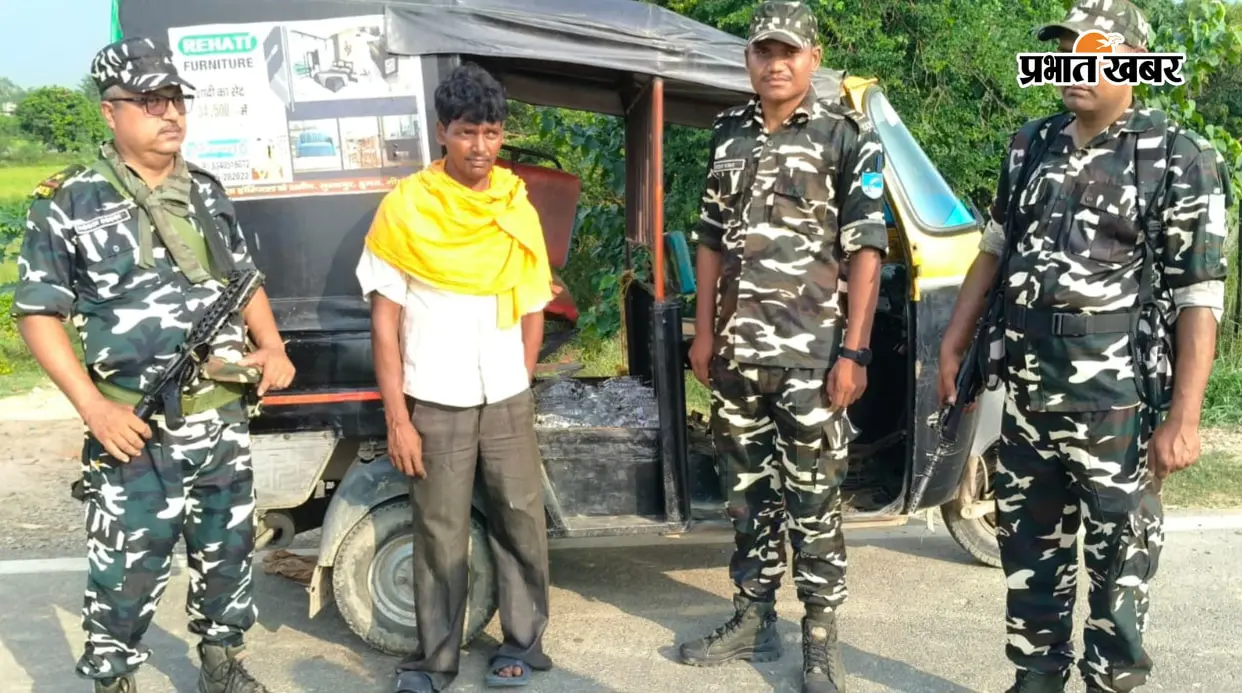 इंडो-नेपाल बॉर्डर पर 261 लीटर नेपाली देसी शराब लदी टेंपो के साथ तस्कर गिरफ्तार