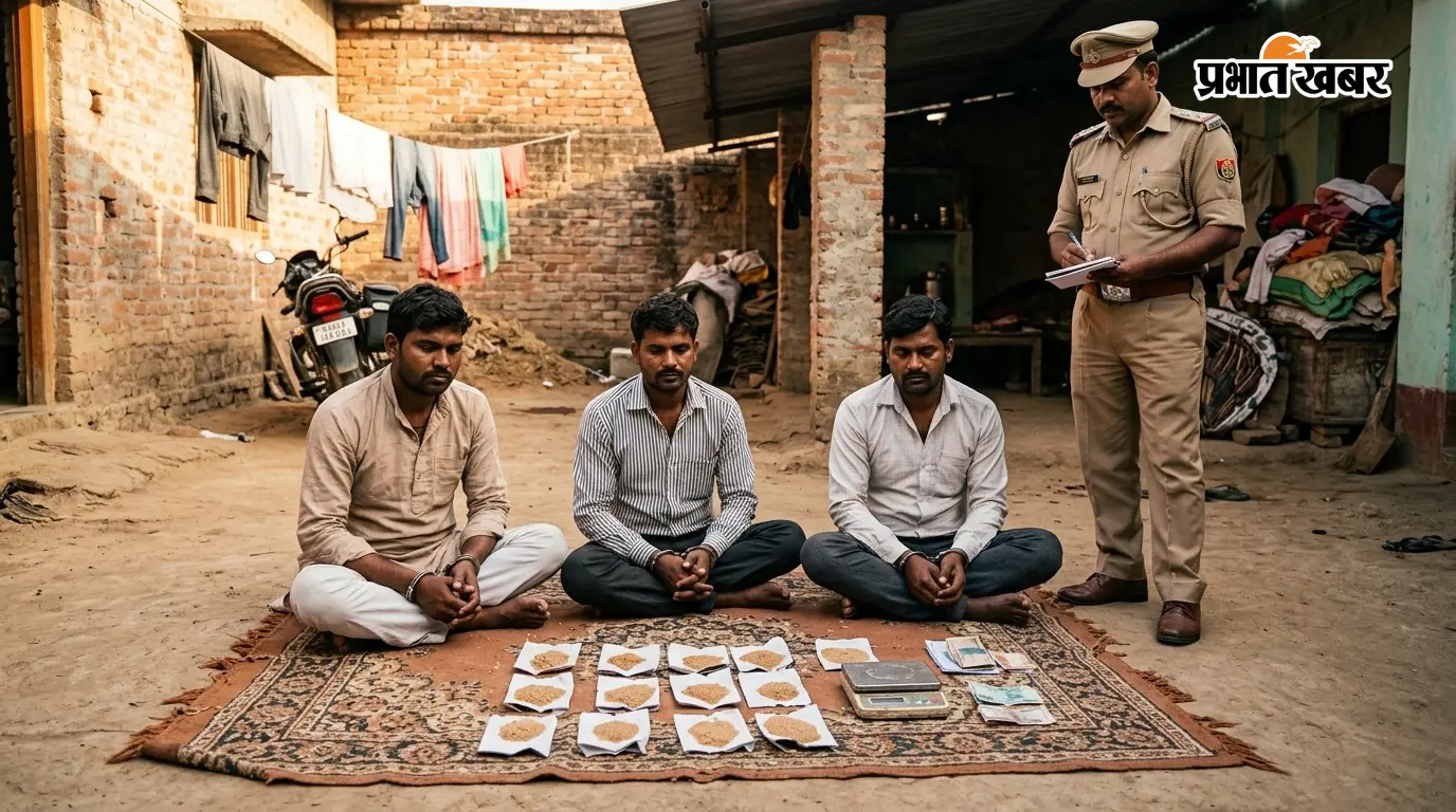 बासुकिनाथ में नशे के कारोबार पर पुलिस का शिकंजा, ब्राउन शुगर जैसे पदार्थ के साथ तीन गिरफ्तार