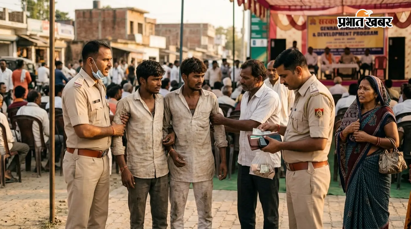 सरकारी कार्यक्रम में पॉकेटमारी करते तीन बदमाश रंगेहाथ गिरफ्तार, सात हजार रुपये और मोबाइल बरामद