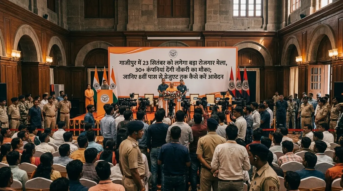 गाजीपुर में 23 सितंबर को लगेगा बड़ा रोजगार मेला, 30+ कंपनियां देंगी नौकरी का मौका, जानिए 8वीं पास से ग्रेजुएट तक कैसे करें आवेदन