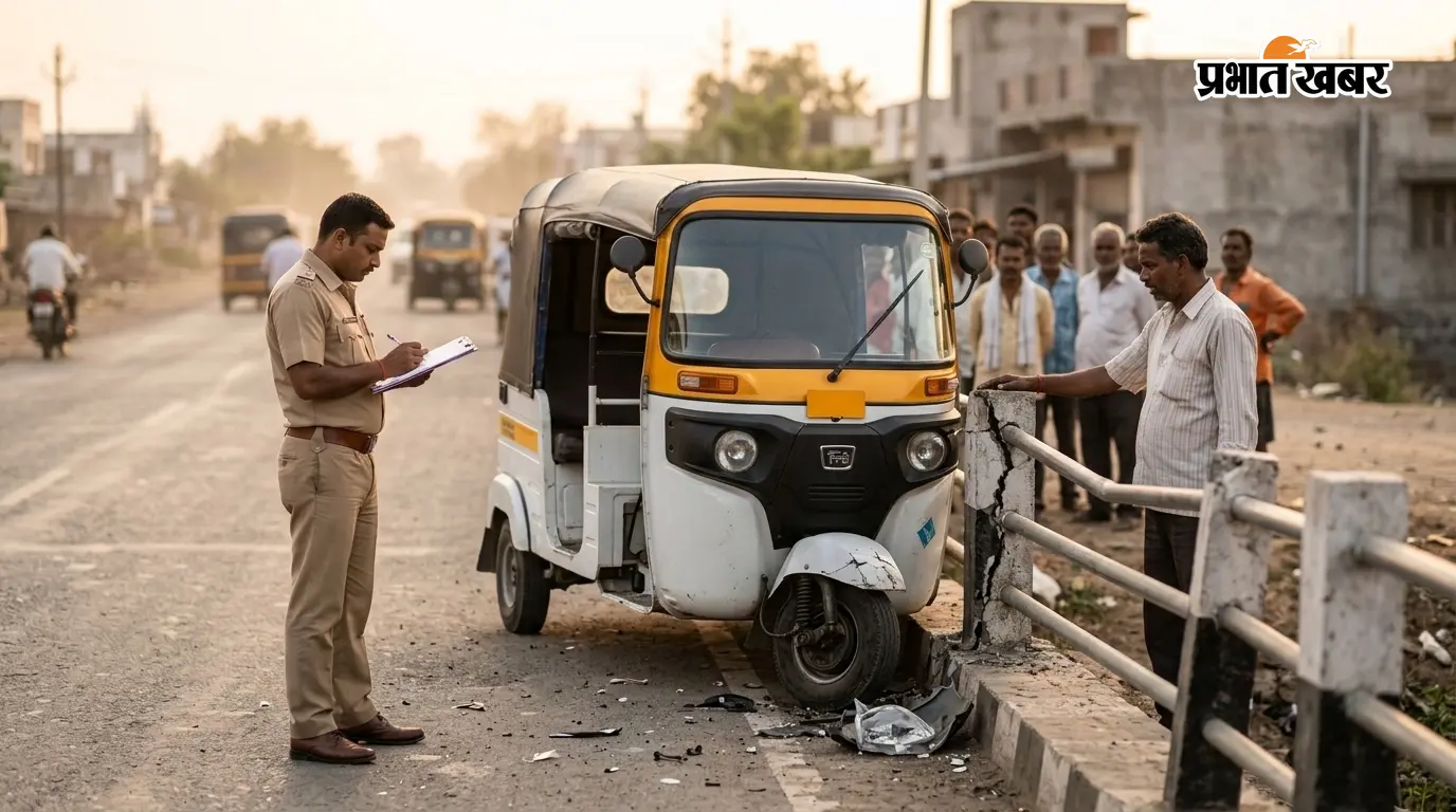 गिद्धौर में अनियंत्रित टेंपो पुल की दीवार से टकराया, हादसे में बाजार निवासी कपिल गुप्ता की मौत