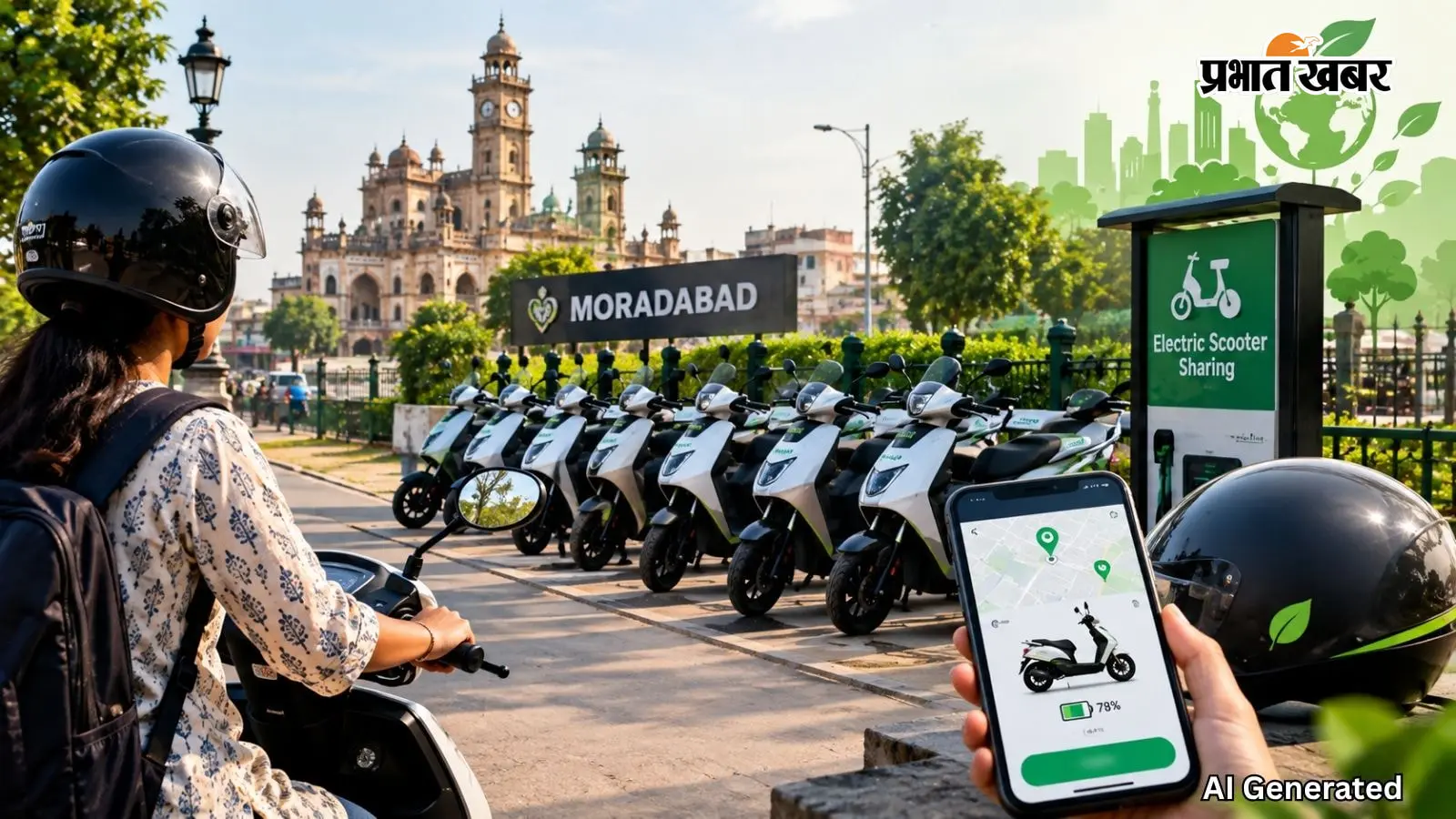 रोज के 23 रुपये खर्चो और बाइक घर ले जाओ! मुरादाबाद में UP की पहली ई-स्कूटर शेयरिंग सर्विस लॉन्च