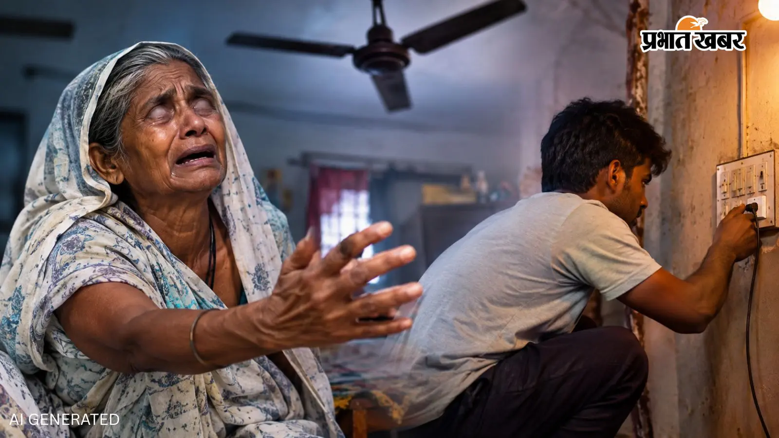 अंधी मां ने कहा- “पंखा चला दो बेटा…” प्लग लगाते ही हुआ कुछ ऐसा, चंदौली मच गया कोहराम