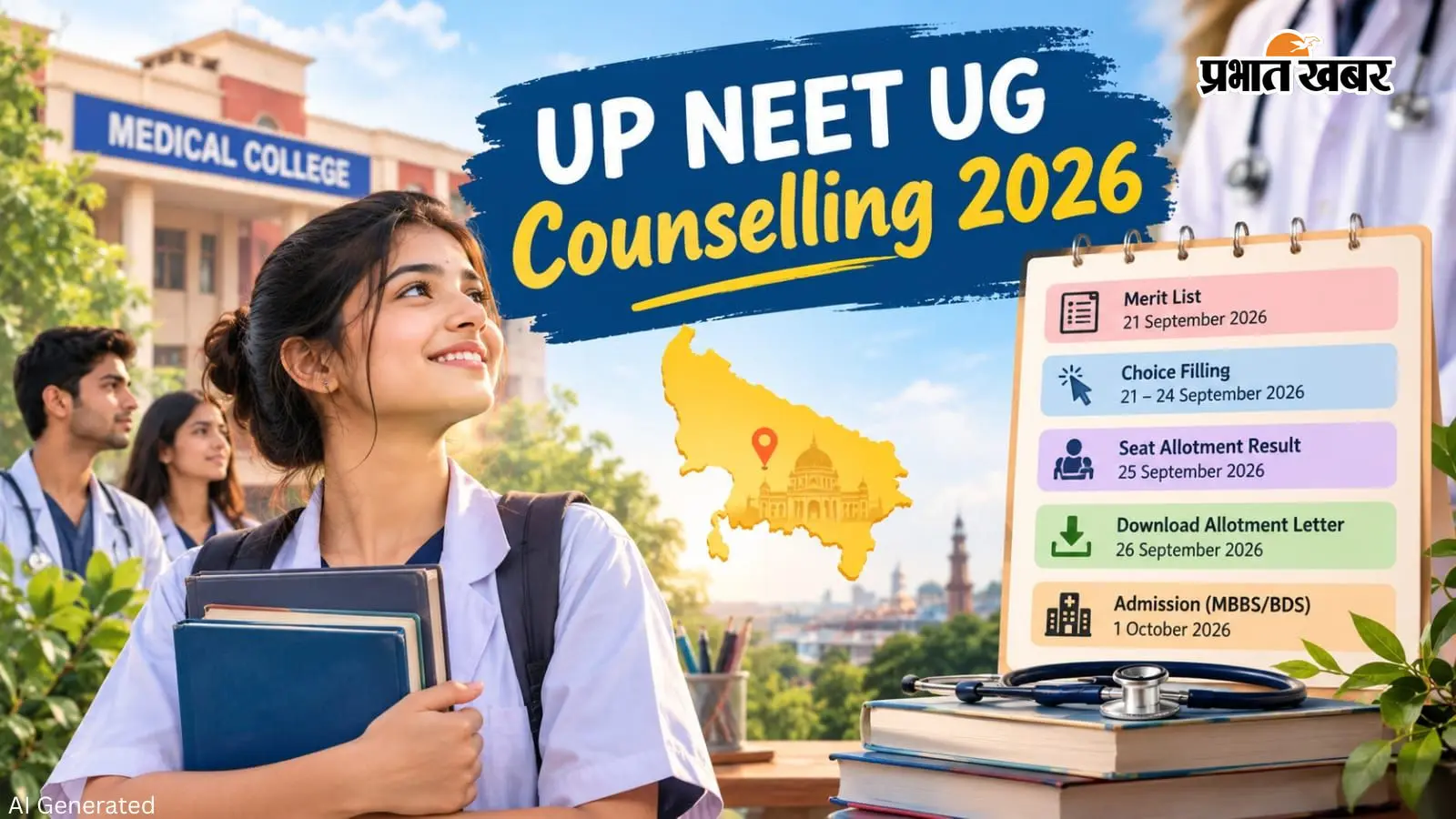 UP NEET UG Counselling 2026: राउंड-2 स्टेट मेरिट लिस्ट जारी, इतने अभ्यर्थी पात्र, अब इस तारीख तक करना होगा एडमिशन