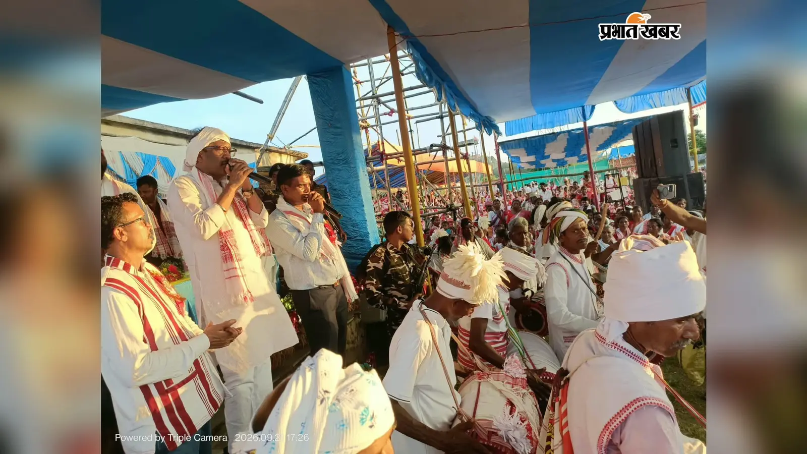 बसिया में करमा गीतों से गूंजा सरना मैदान, 320 खोड़हा दलों ने दी सांस्कृतिक प्रस्तुति