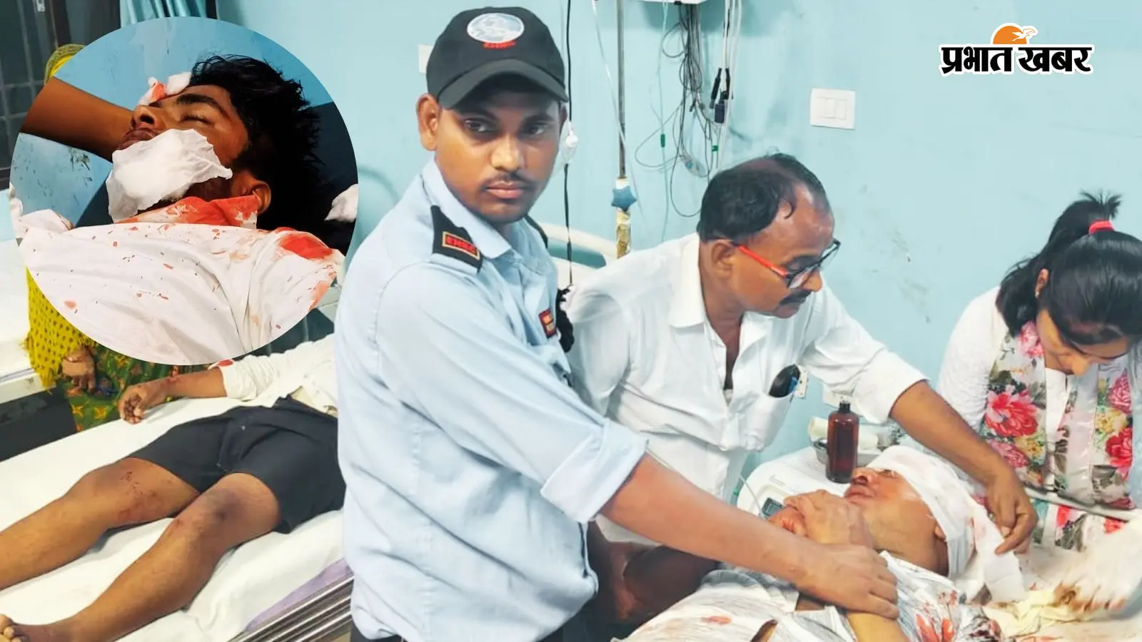 करगहर-सासाराम चौसा पथ पर दो बाइकों की आमने-सामने भिड़ंत, तीन युवक गंभीर रूप से घायल