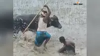 भैंसे के हमले में फंसे युवक की जान बचाने के लिए भिड़ गए बबलू यादव