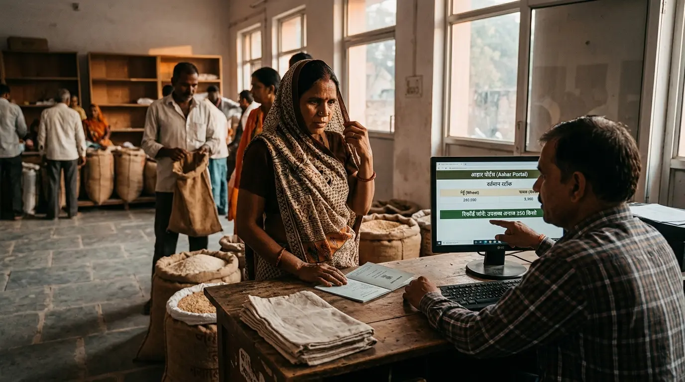 राशन लेने से पहले जांच लें रिकॉर्ड! आहार पोर्टल पर दिखेगा कितना अनाज है दर्ज