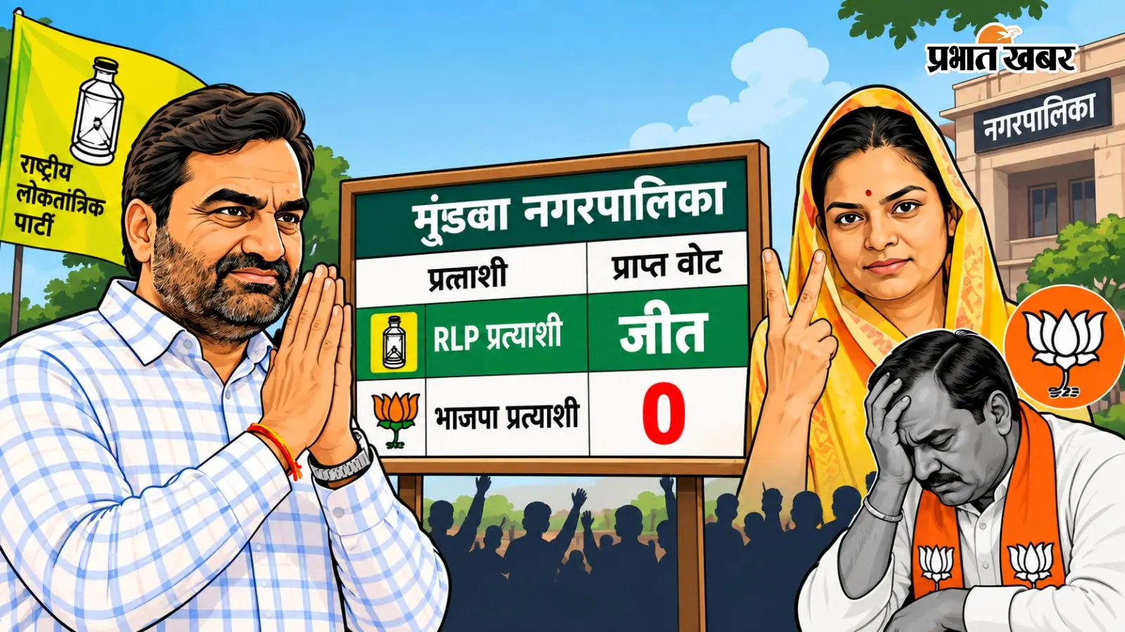 BJP के 10 पार्षद: फिर भी प्रत्याशी को मिला ‘0’ वोट, बागी को जिताया; नागौर में चौंकाने वाला चुनावी गणित