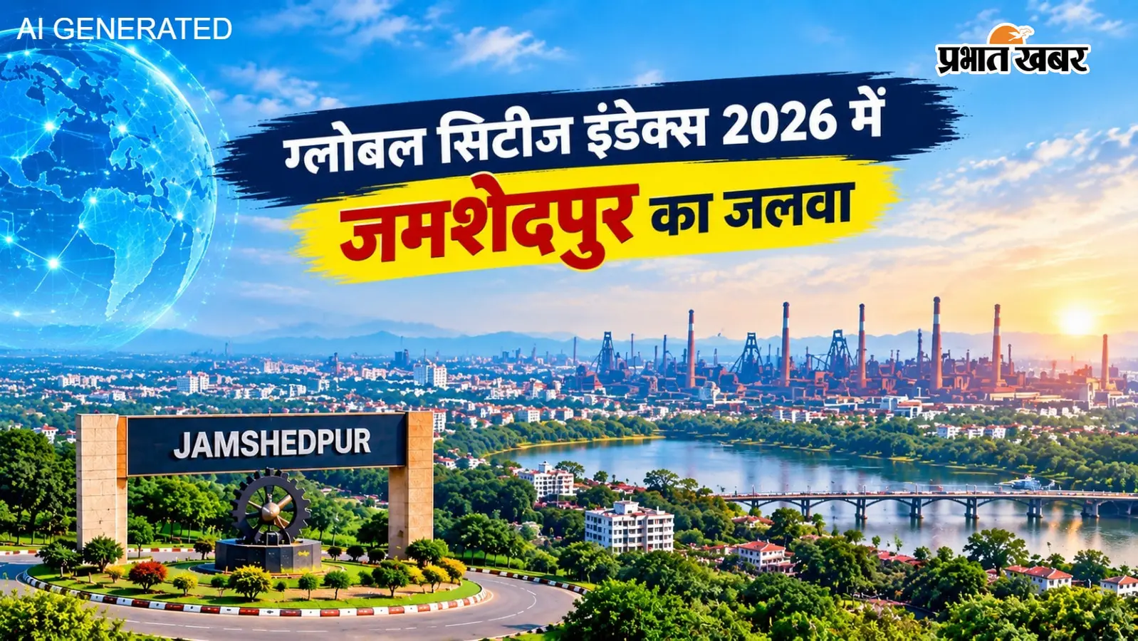ग्लोबल सिटीज इंडेक्स 2026 में जमशेदपुर का नाम , स्टील-ऑटो सेक्टर बना पहचान..