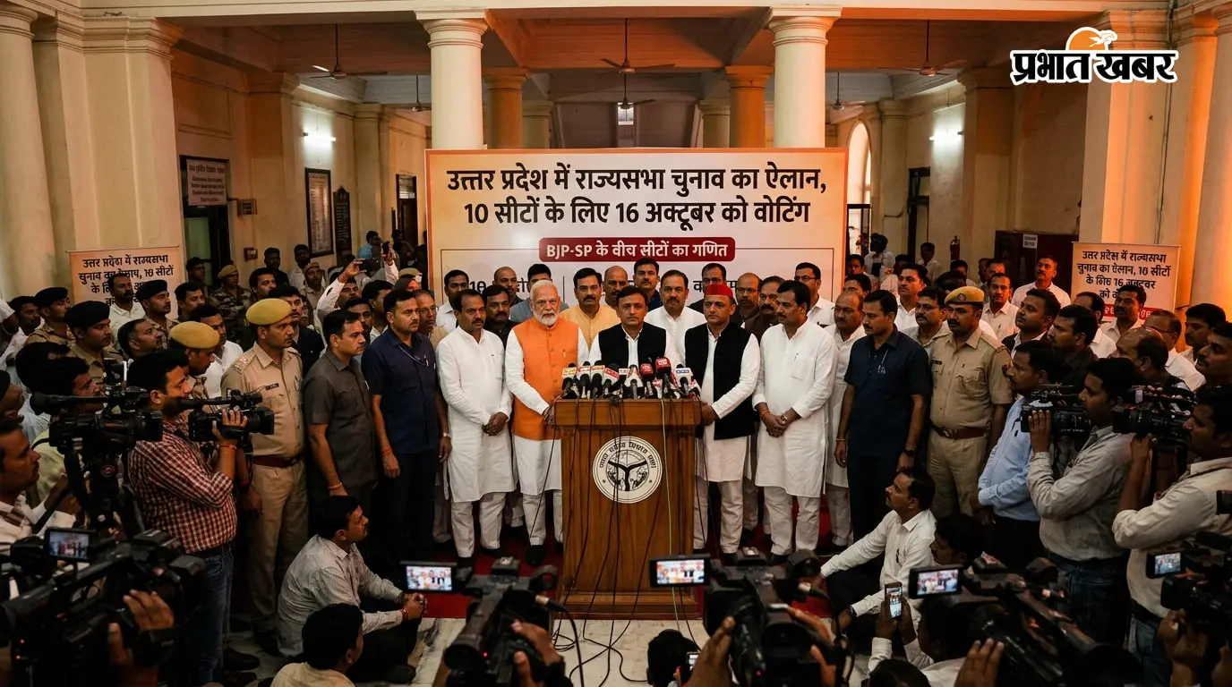 यूपी में राज्यसभा की 10 सीटों पर चुनाव का ऐलान, 16 अक्टूबर को वोटिंग, ऐसे समझें BJP-सपा के बीच सीटों का गणित