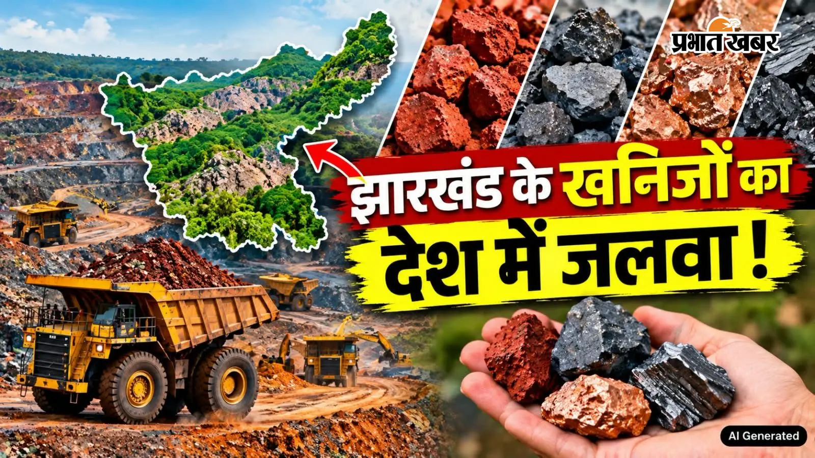 देश के खनिज उत्पादन में झारखंड का 3.6% योगदान, लौह अयस्क-बॉक्साइट में खास हिस्सेदारी