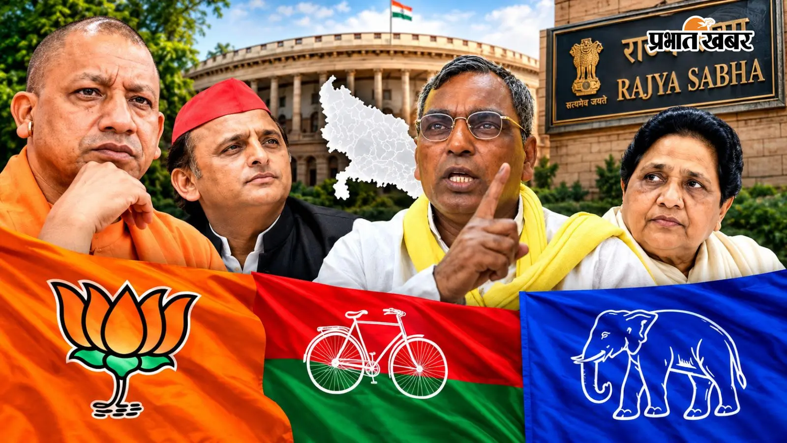 यूपी में राज्यसभा की 10 सीटों पर चुनाव का ऐलान, 16 अक्टूबर को वोटिंग, ऐसे समझें BJP-सपा के बीच सीटों का गणित