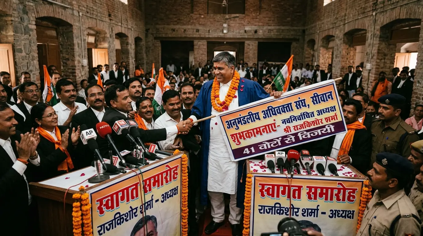 सीवान में 41 वोट से राजकिशोर शर्मा बने अनुमंडलीय अधिवक्ता संघ के अध्यक्ष