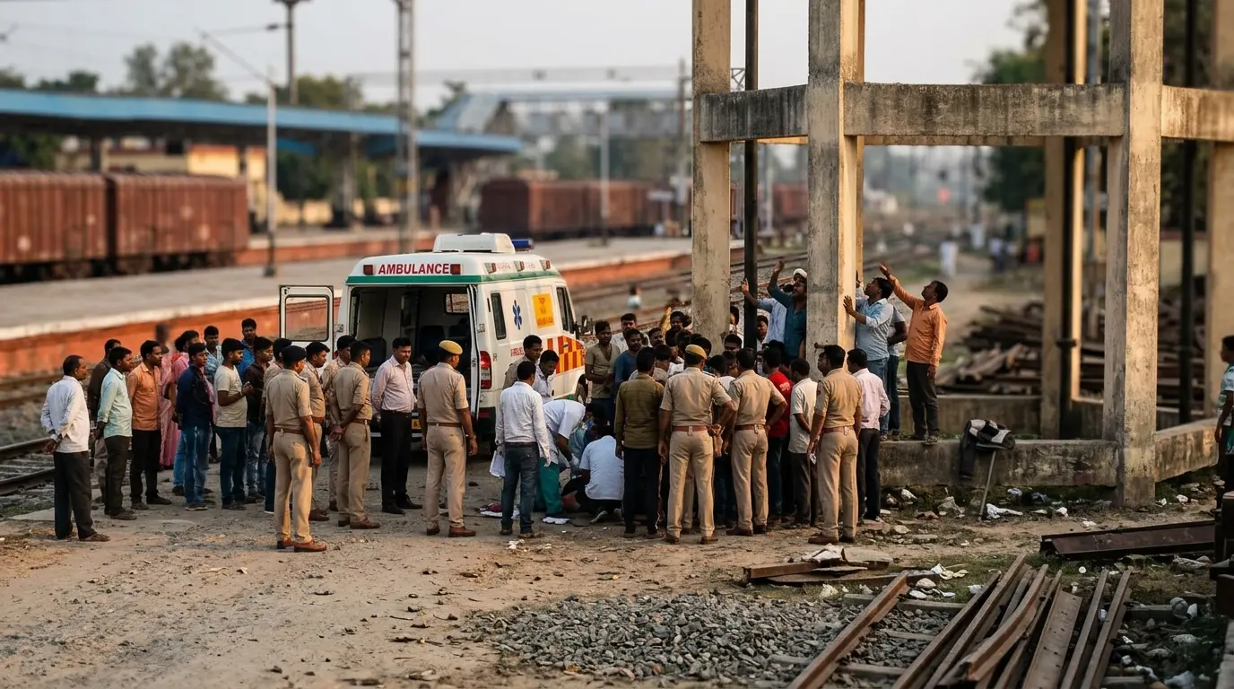नरकटियागंज रेलवे स्टेशन पर पानी की टंकी साफ करते समय 35 फीट से गिरा मजदूर, मौत