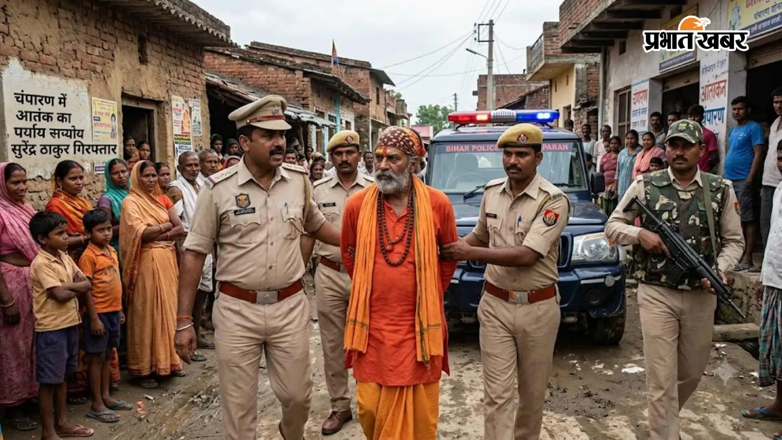 साधु के भेष में छिपा कुख्यात डकैत सुरेन्द्र ठाकुर गिरफ्तार: चंपारण में कभी था आतंक का पर्याय, पुलिस ने दबोचा