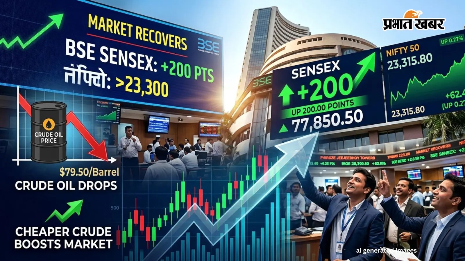 Share Market Opening: बढ़त के साथ खुले भारतीय बाजार, Sensex 200 अंक चढ़ा, Nifty 23,300 के पार