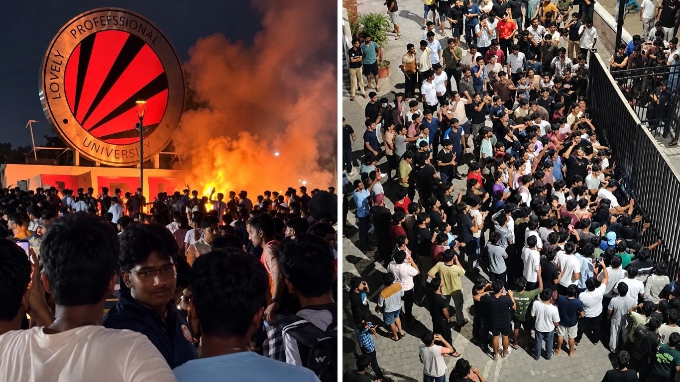 LPU Students Protest: कैंपस में तोड़फोड़ और आगजनी की घटना