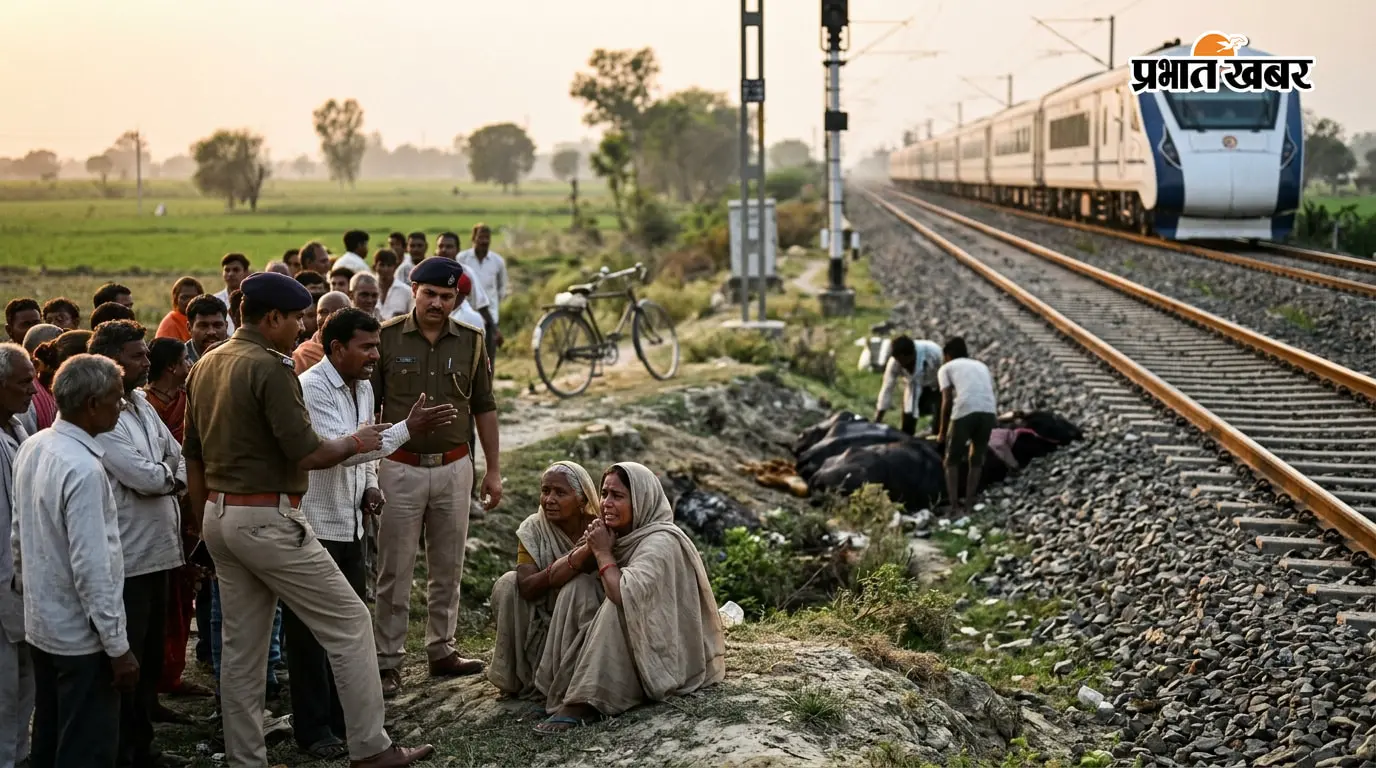 शाहजहांपुर में वंदे भारत ट्रेन हादसा: एक महिला की मौके पर मौत, दो महिलाएं गंभीर, 15 बकरियों की भी गई जान
