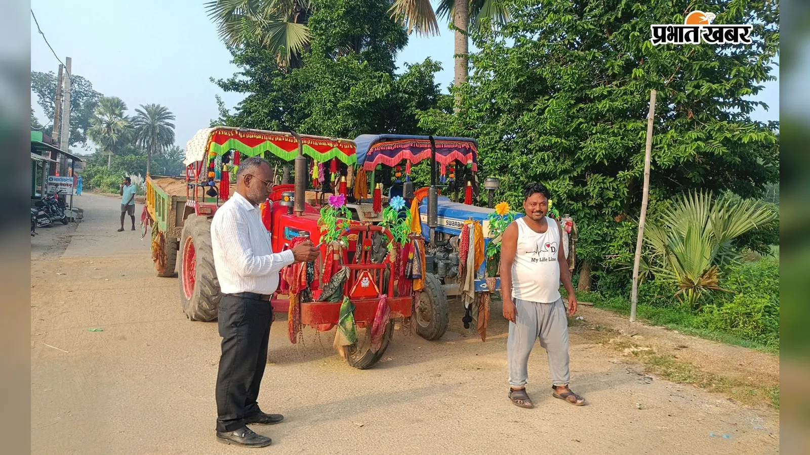 पथरगामा में अवैध बालू-गिट्टी पर चला प्रशासन का डंडा, दो बालू व एक छर्री लदा ट्रैक्टर जब्त