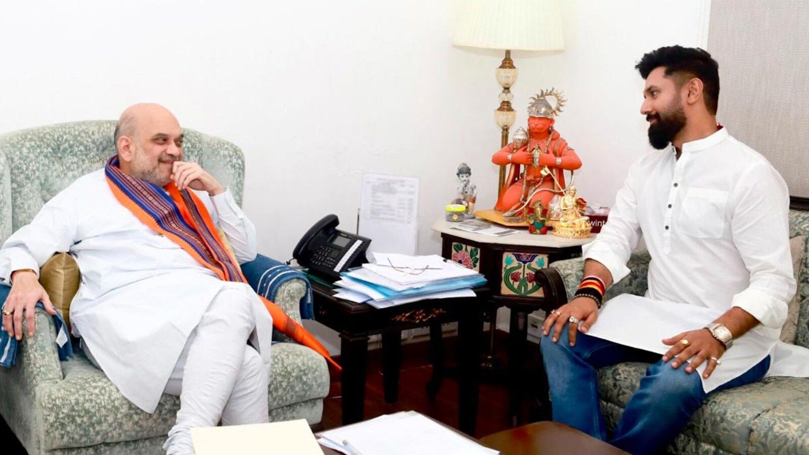 अमित शाह के साथ चिराग पासवान