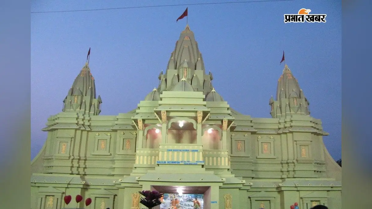 लंदन के श्री लक्ष्मी नारायण मंदिर की तर्ज पर बनेगा गिद्दी का पूजा पंडाल, 3.90 लाख रुपये होंगे खर्च