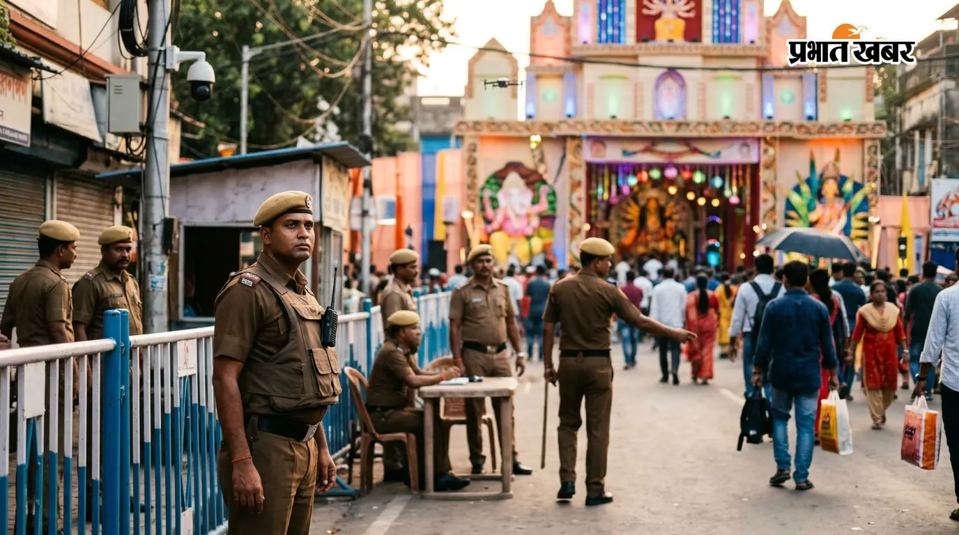 दुर्गापूजा में बोकारो के 330 पंडालों पर रहेगी कड़ी नजर, 2000 से अधिक जवानों की तैनाती; ड्रोन-CCTV से निगरानी