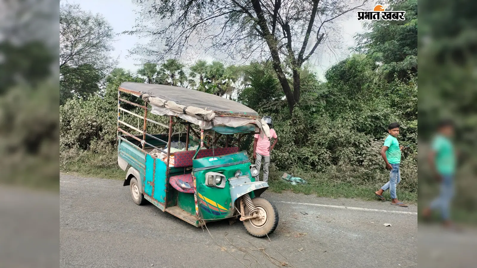 जोबोडीह में ट्रक से टकराया तेज रफ्तार टेम्पो, चालक घायल